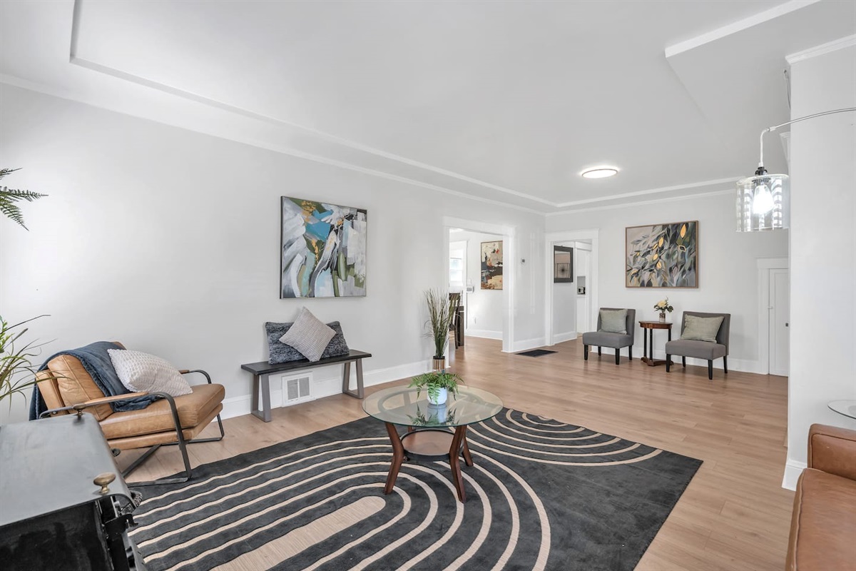 Sun-filled open-plan space designed for gathering and comfort