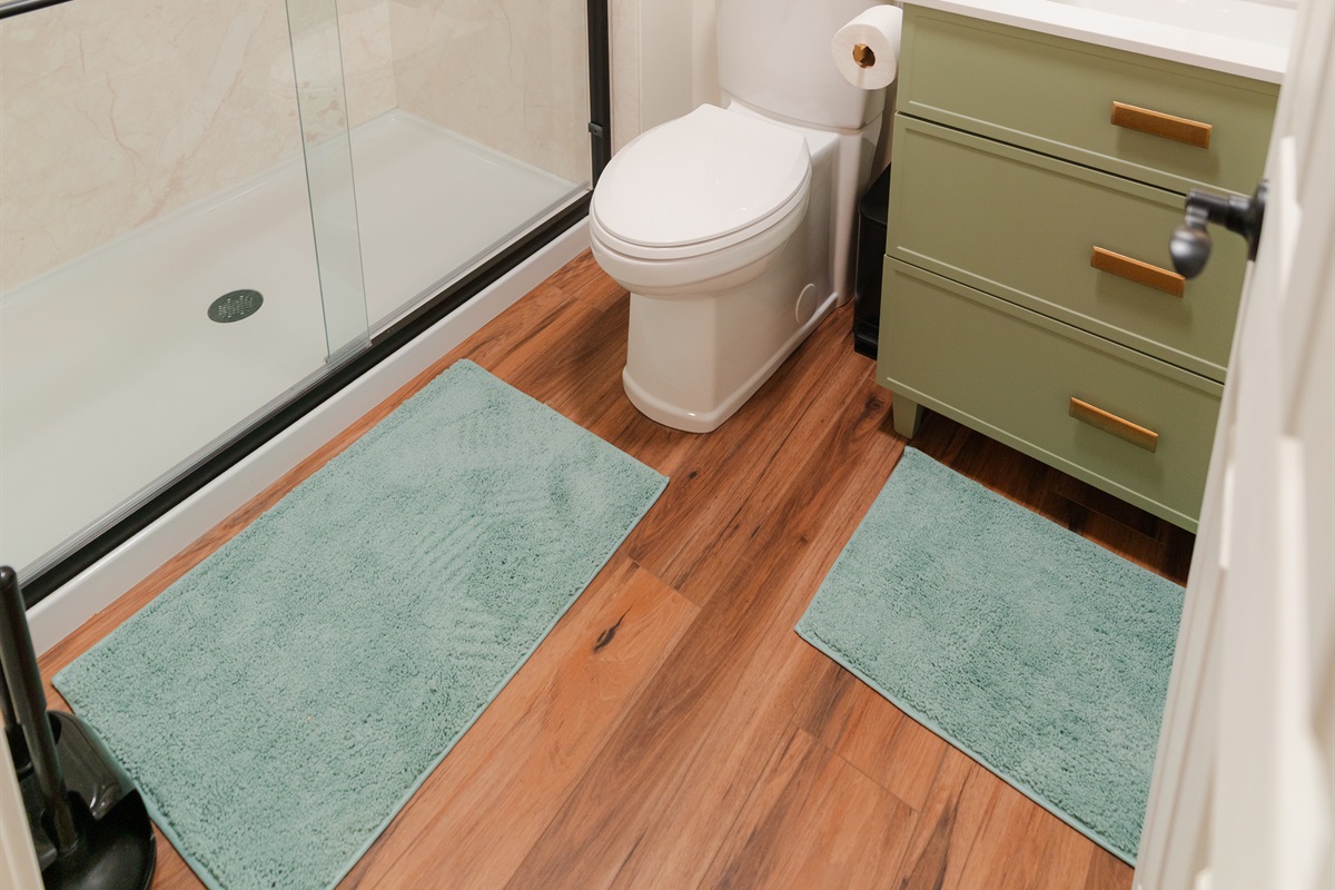 Refresh in the modern bathroom with walk-in showers