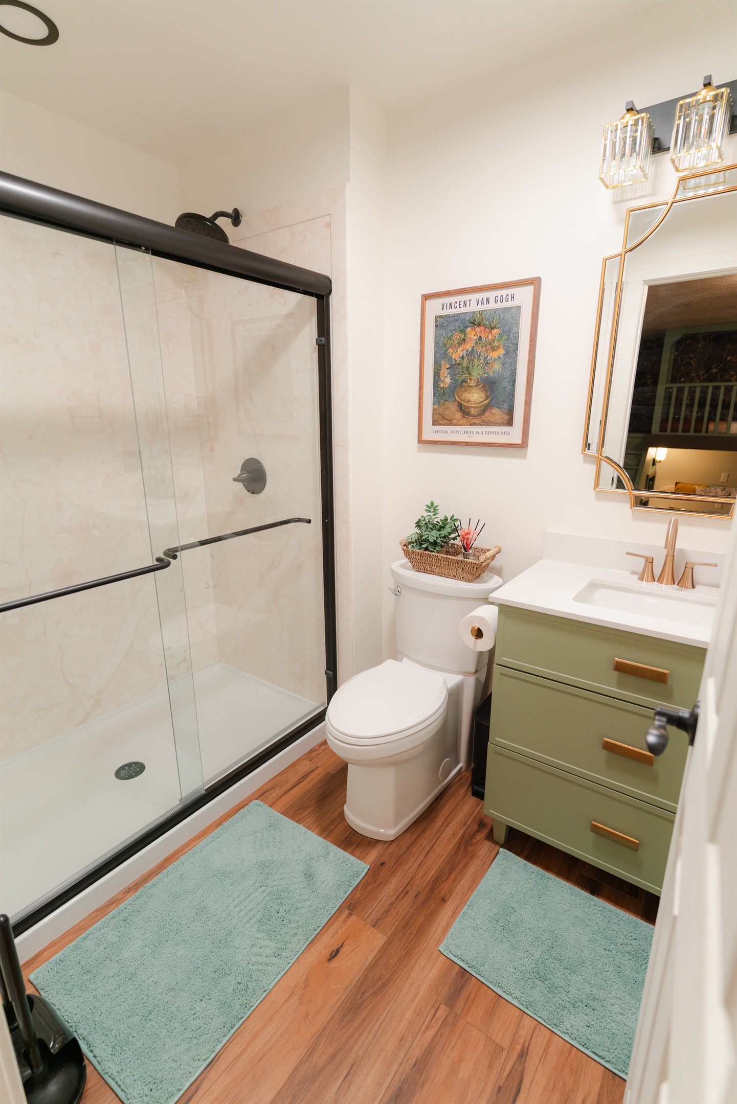 Refresh in the modern bathroom with walk-in showers