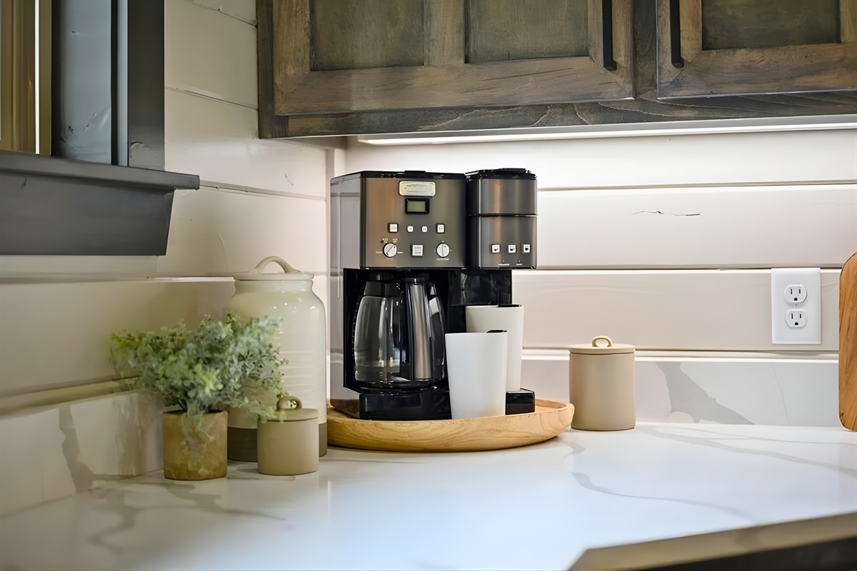 Mornings start a little slower and sweeter when you can brew your favorite cup at the dedicated coffee station.