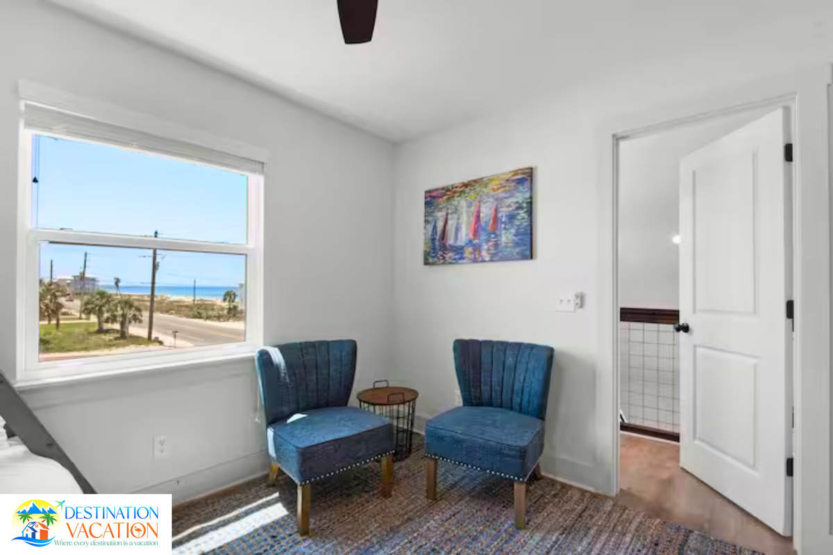 Relax and take in beautiful coastal views from here.