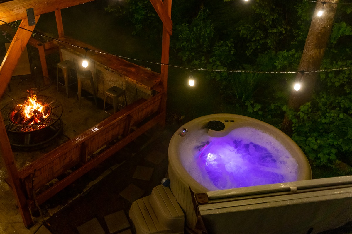 Lovely evenings in the hot tub