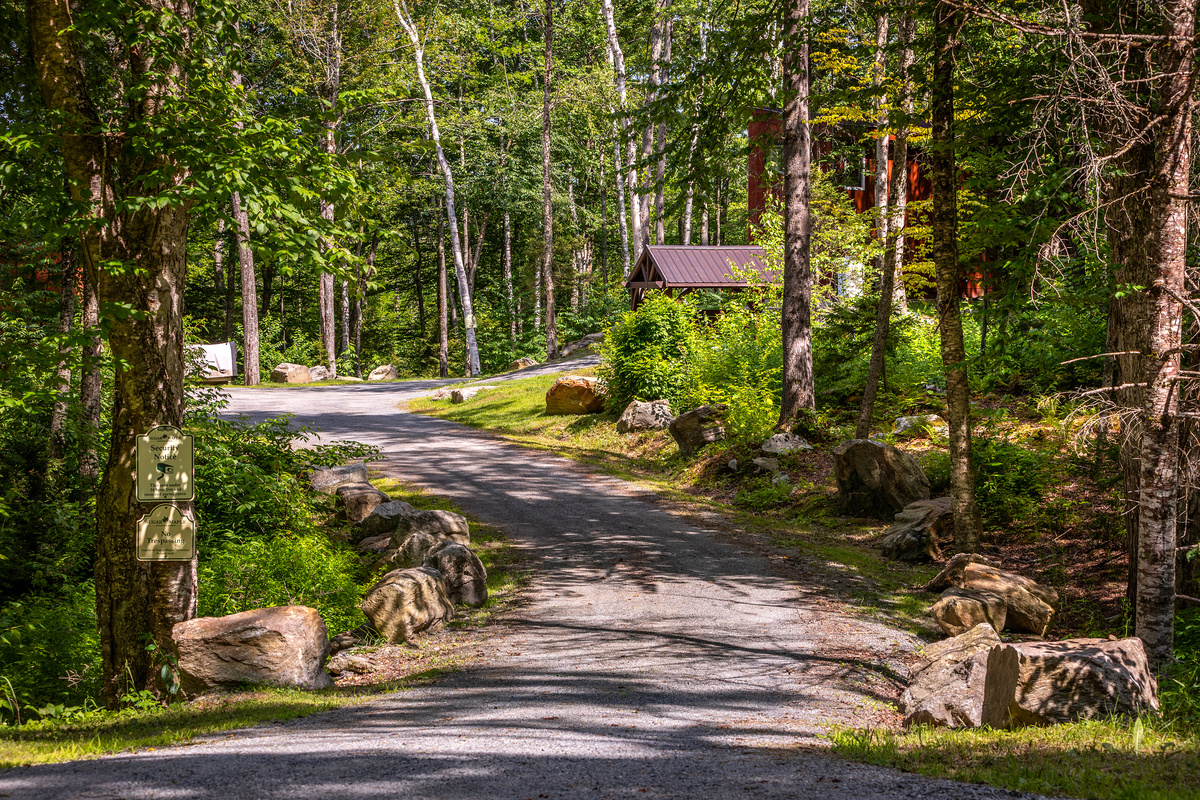 Deep-woods seclusion, just a short drive from Okemo Mountain and the restaurants of Ludlow.