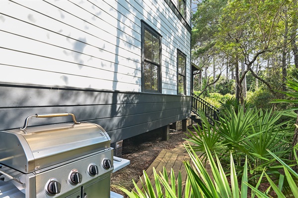 Gas grill provided with propane