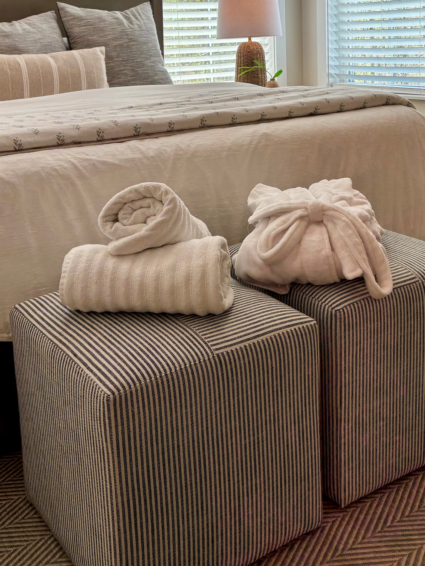 5 Star details throughout include plush towels and spa robes. 