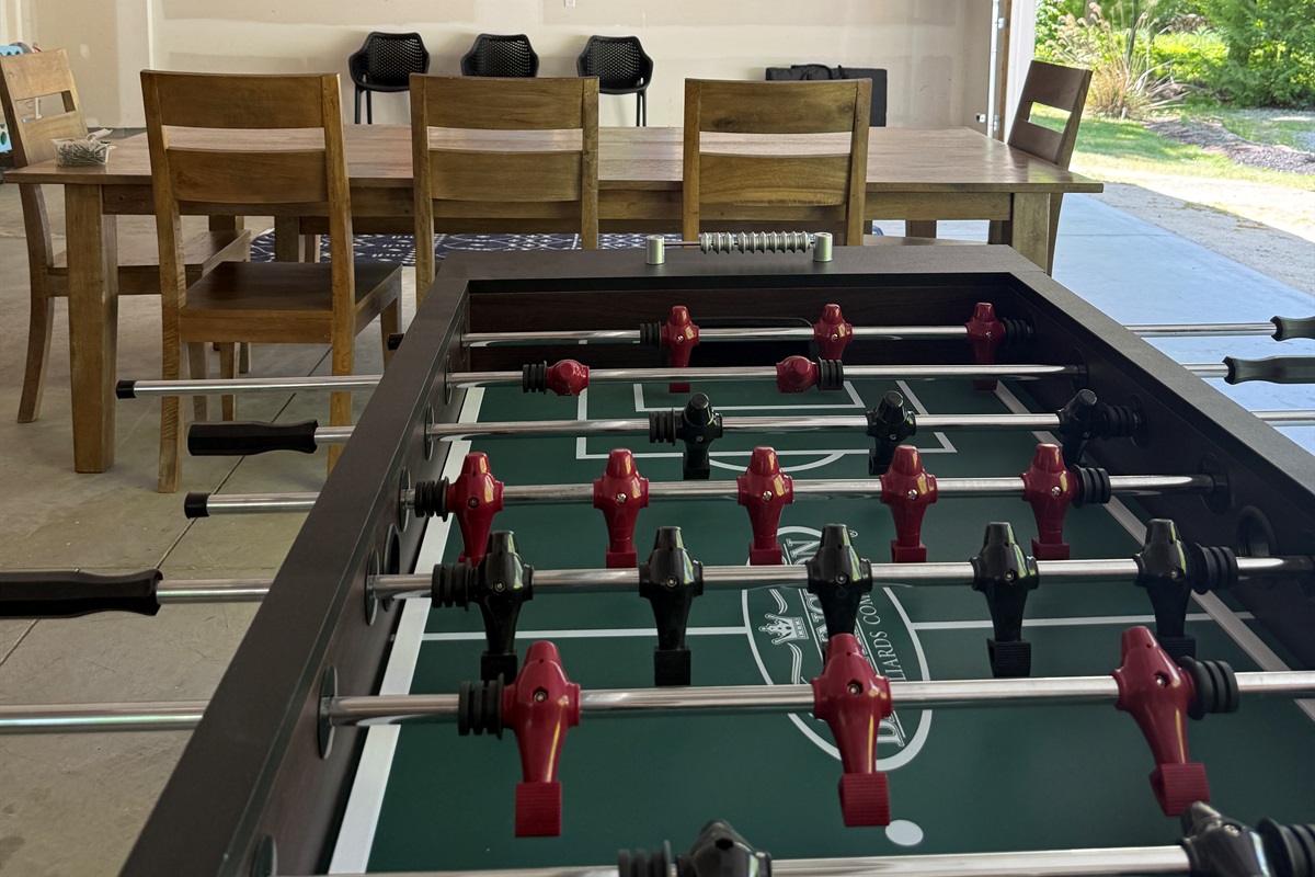 Foosball battles await. Grab a partner, pick your side, and prepare for fast-paced family tournaments that might just become a vacation tradition.