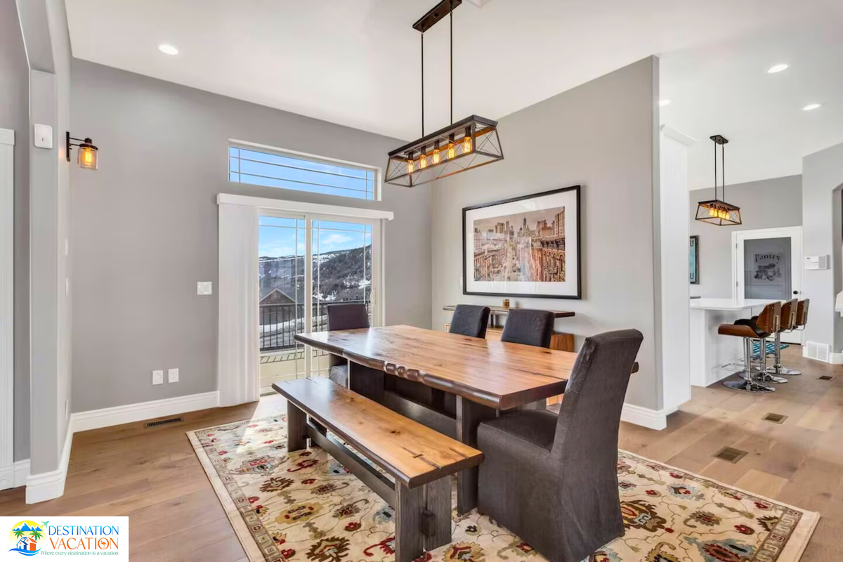 Elegant dining area perfect for memorable mountain meals.