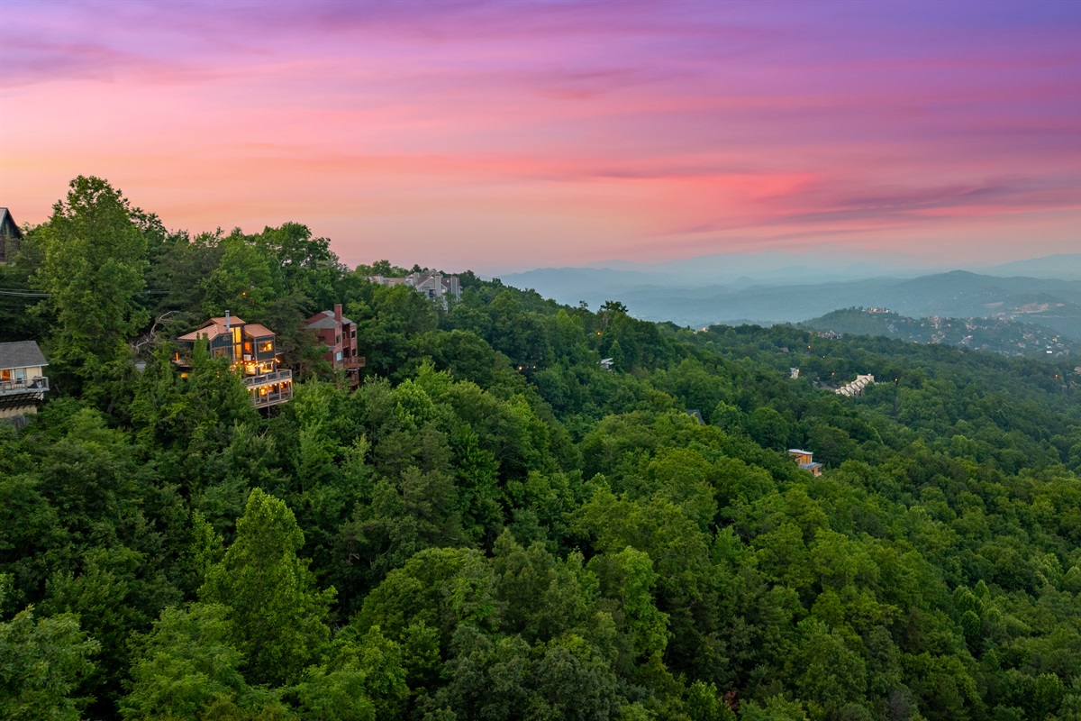 Absolutely stunning views from your private cabin at high up in the mountains