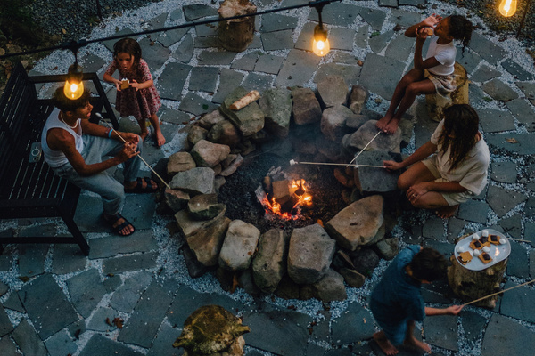 Firepit nights are the best in the Poconos.