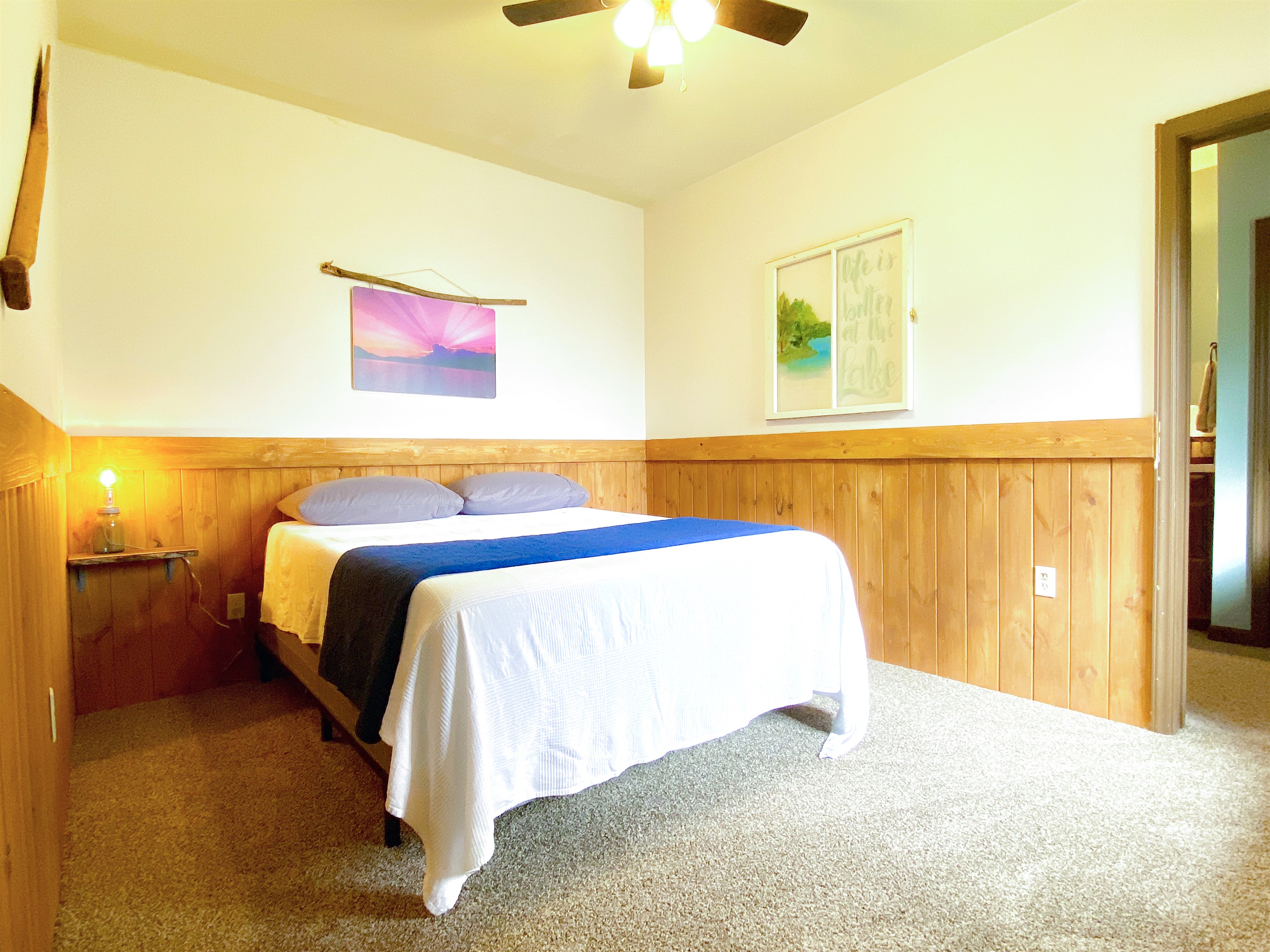 Fontana Lake is a true Gem of the Smokies. If you have a chance to visit you won't be disappointed. Until then, you can stay in the Fontana Lake inspired bedroom with great views!