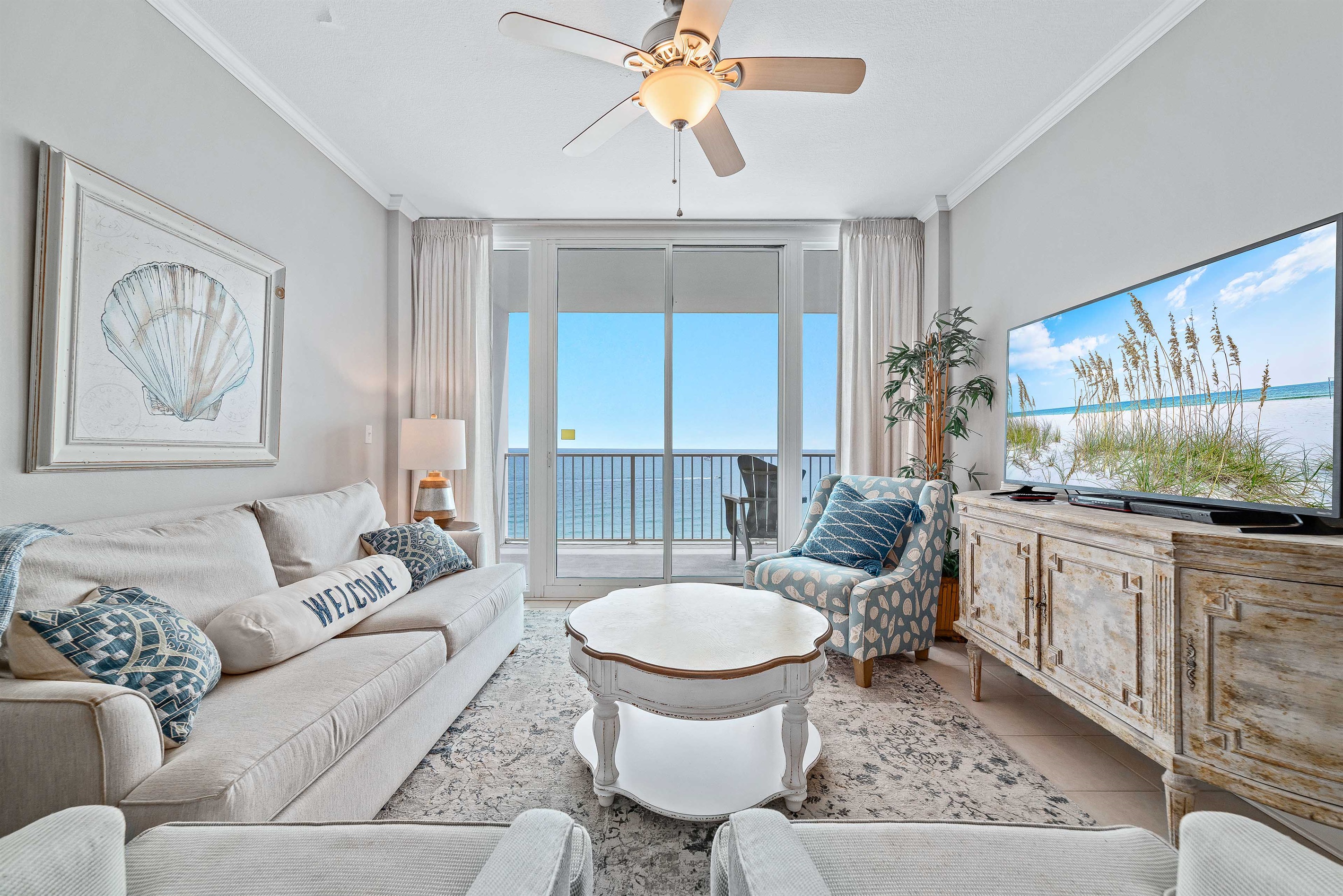 Seamless transition from living space to expansive ocean views, creating a tranquil and inviting atmosphere.