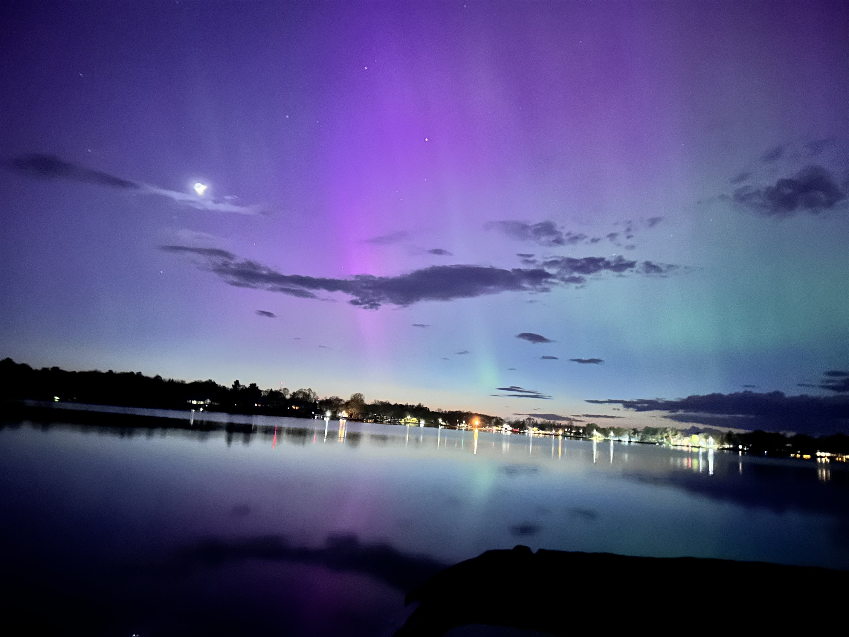 Beautiful Northern Lights right off the dock!