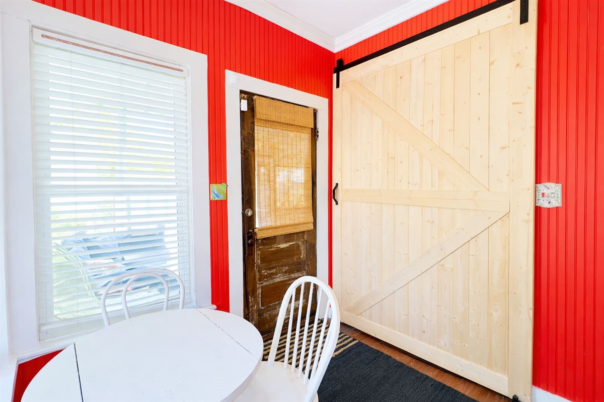 Enjoy slow mornings in this sunny kitchen with cozy nook