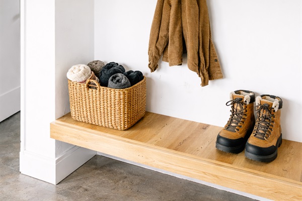 Mudroom entry ready for mountain adventures