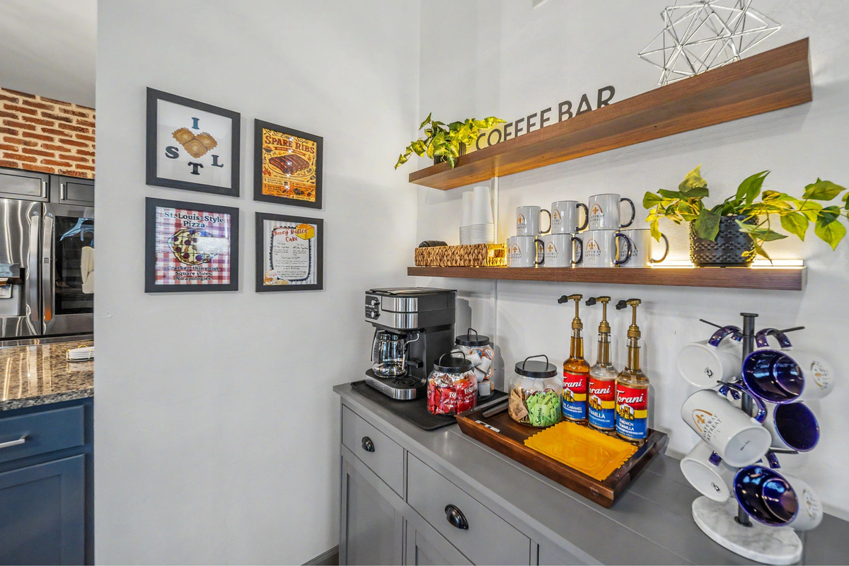Enjoy drip coffee, espresso, tea, and more with our fully stocked coffee station.
