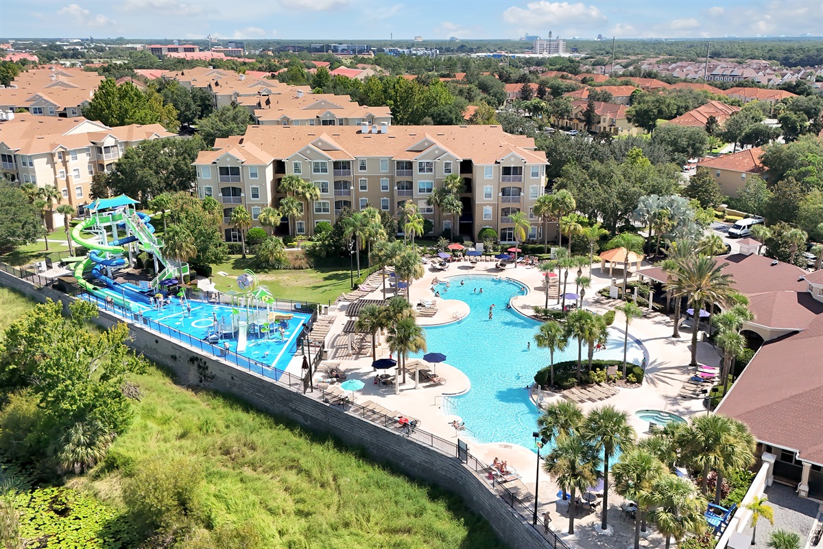 Aerial view pool