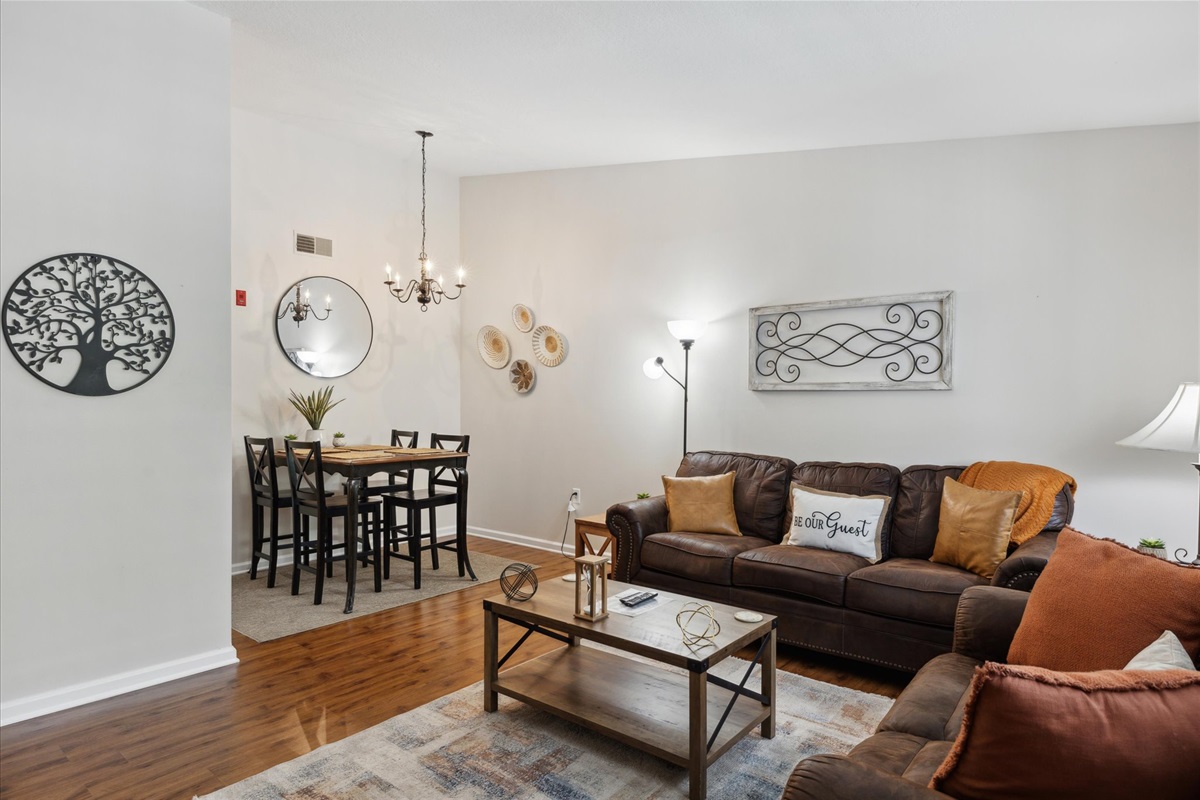 Living Room with sleeper sofa