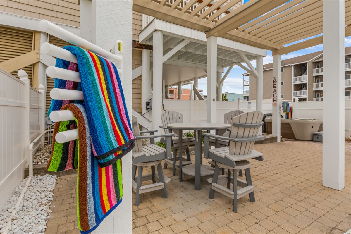 Weve got you covered on towels. No need to bring any!