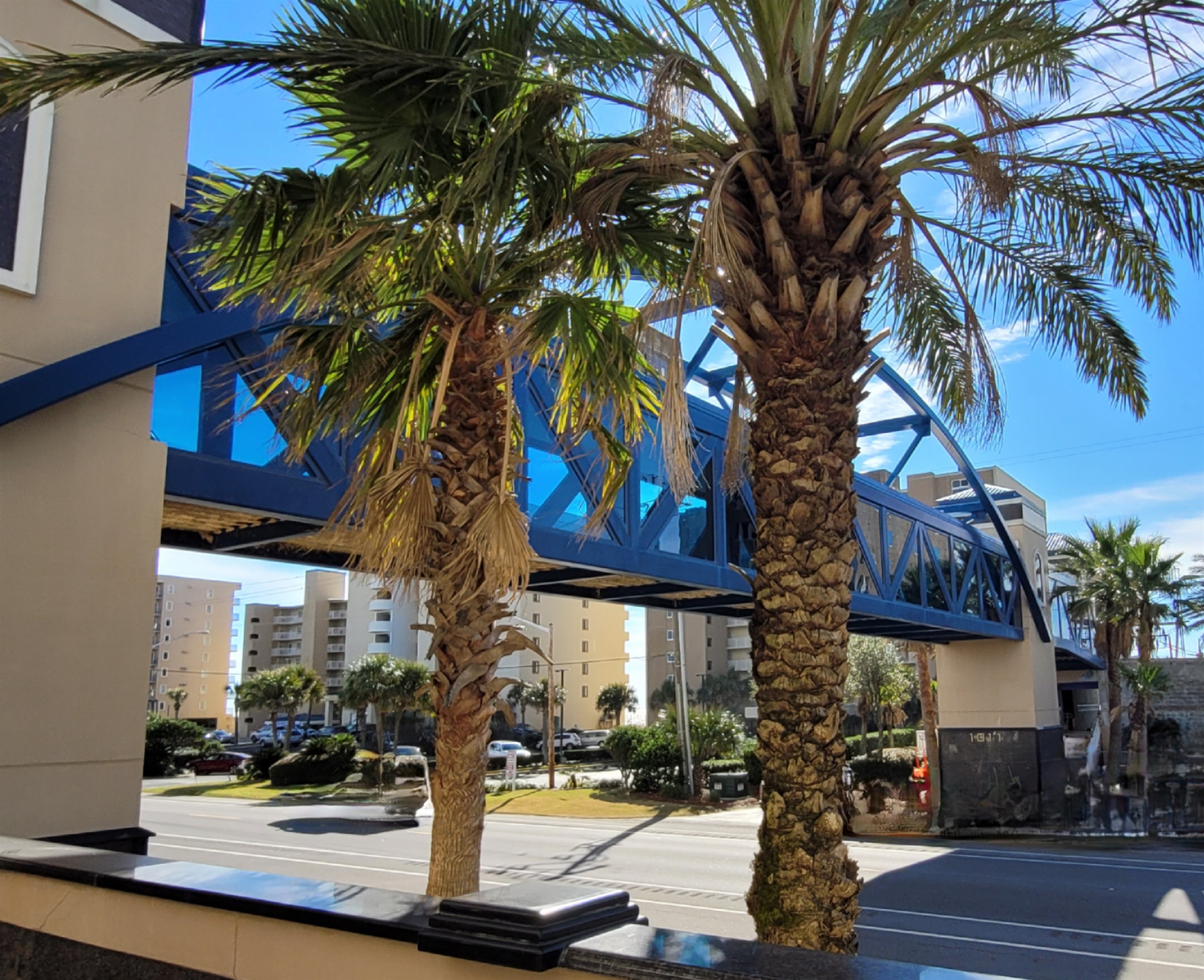 Experience the ultimate in private, air-conditioned convenience at Crystal Tower. This elevated walkway offers a seamless and shaded transition directly to our stunning beachfront outdoor pool, with the sparkling Gulf of Mexico just steps beyond.