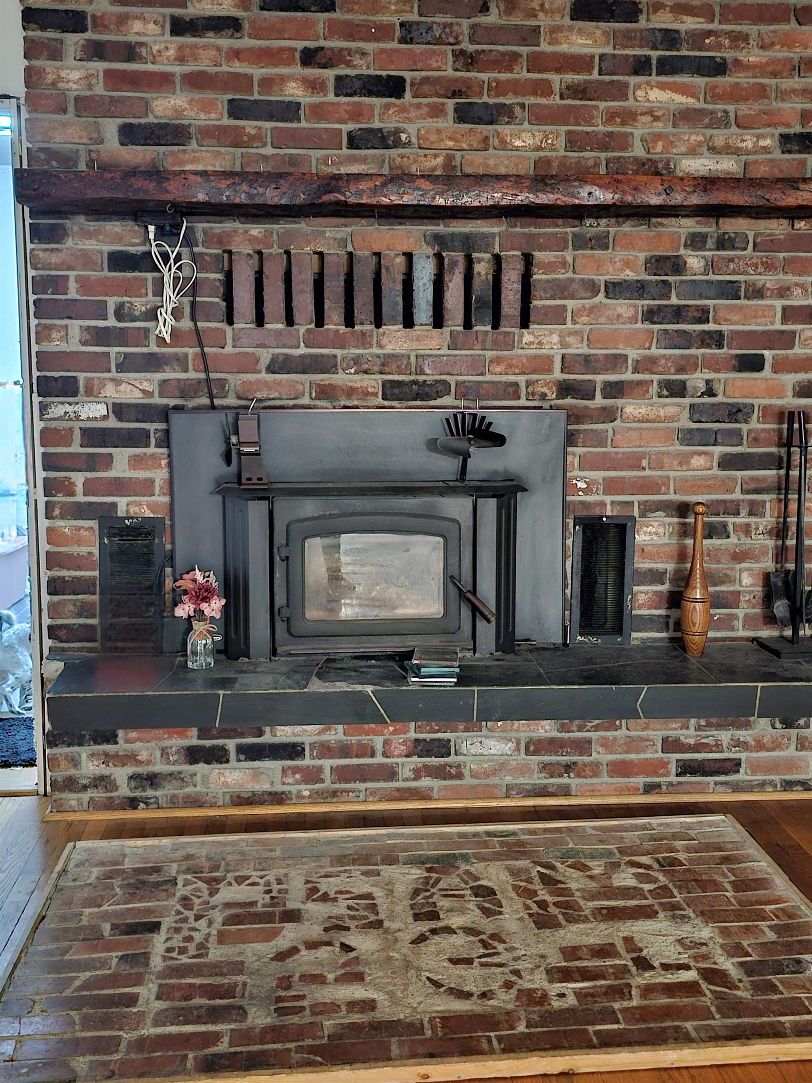 Fireplace in Dining Area