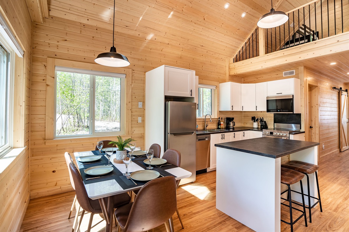 View of the open living/dining area