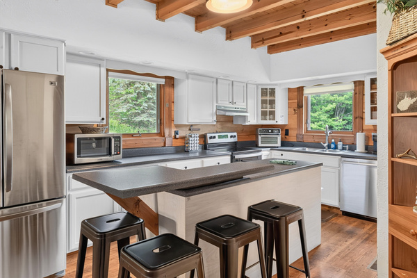 Bright, warm kitchen