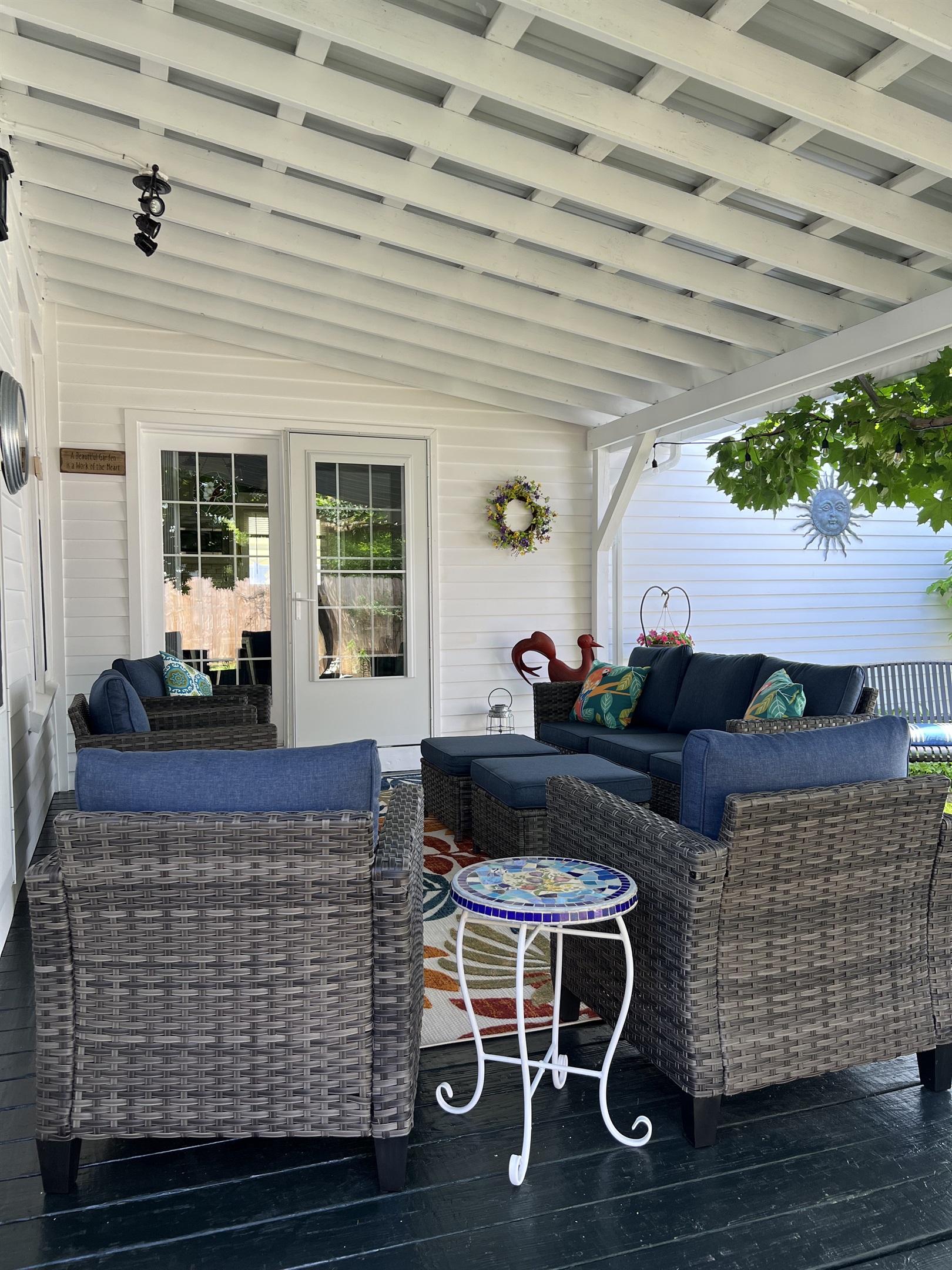 Covered rear porch