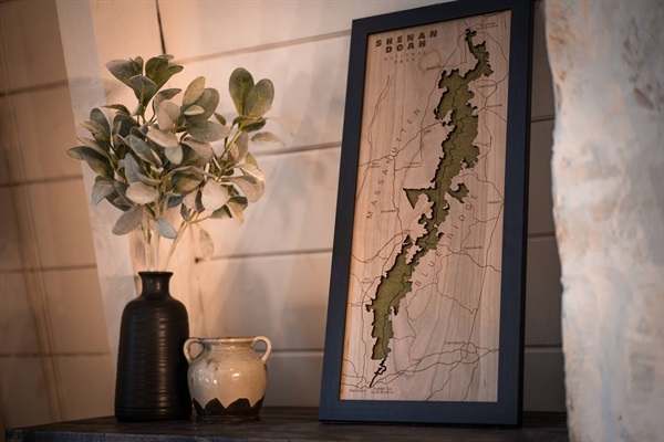 Custom wood-carved map of Shenandoah National Park and Massanutten!