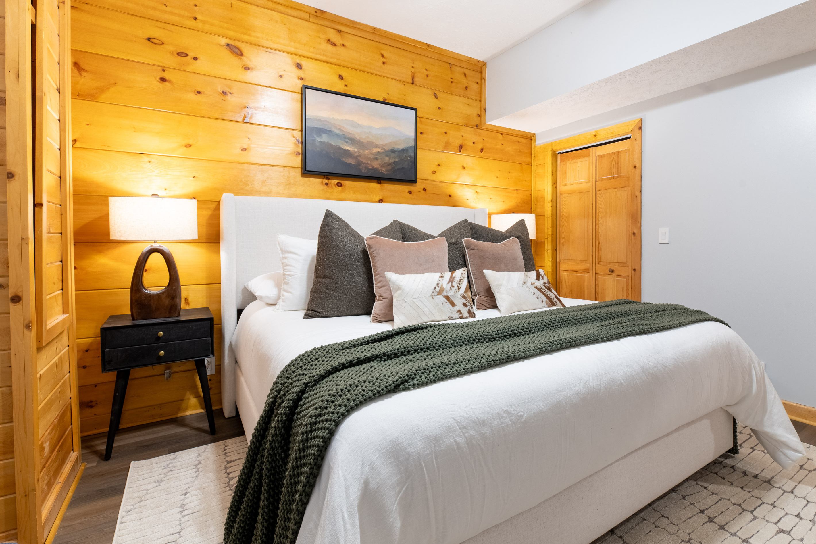 A third master bedroom with king bed