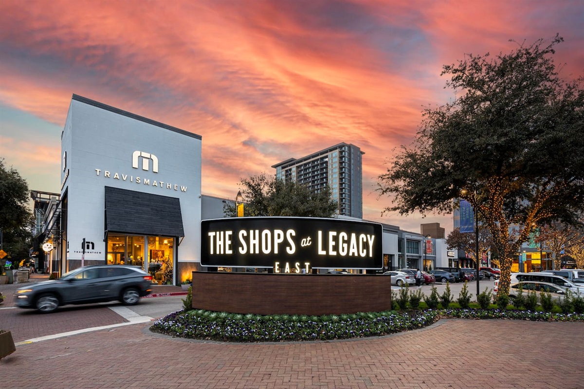 The Shops at Legacy - just 4.9 miles away!