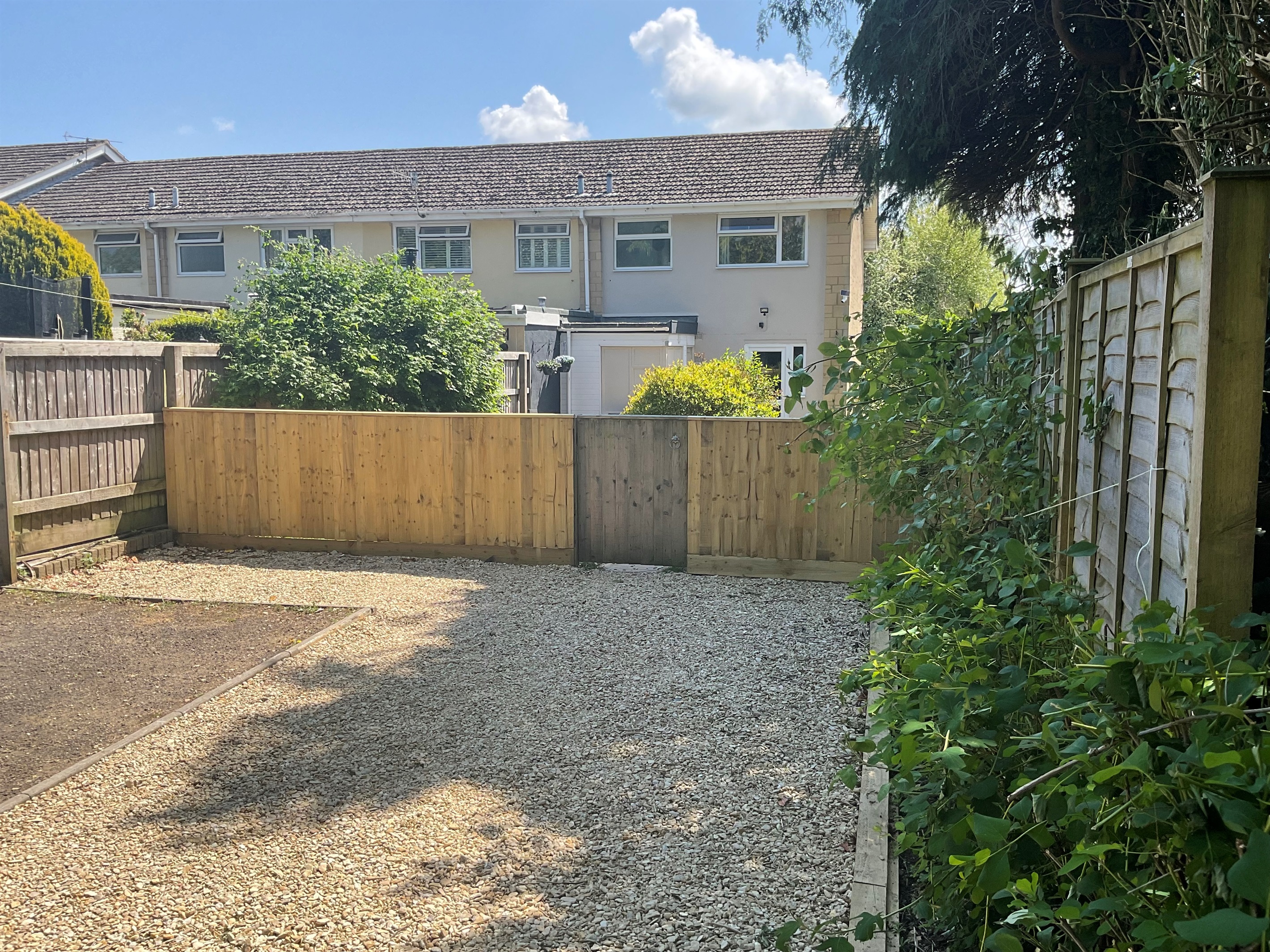 View of the Parking area at the back of the house.