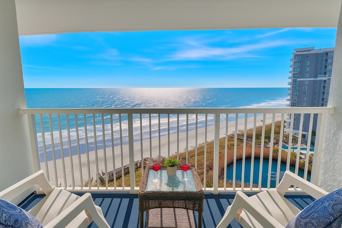 Enjoy your morning coffee with endless ocean views — no streets, no crowds, just you and the sea.