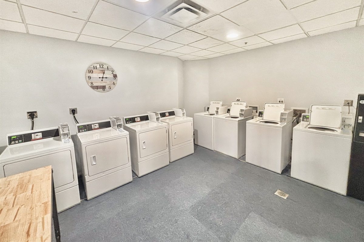 On-site laundry available for guest use