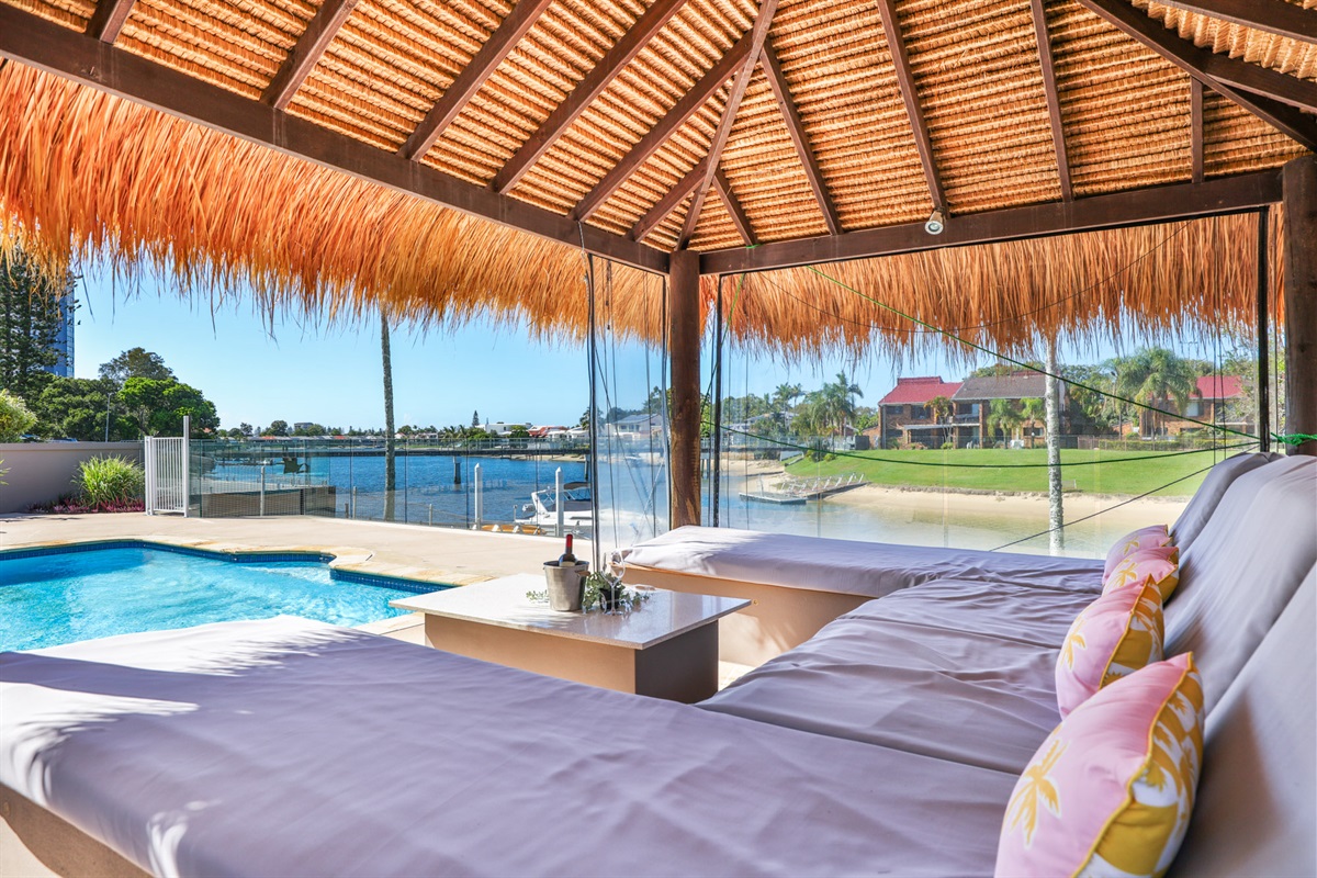 Bali hut/lounge area