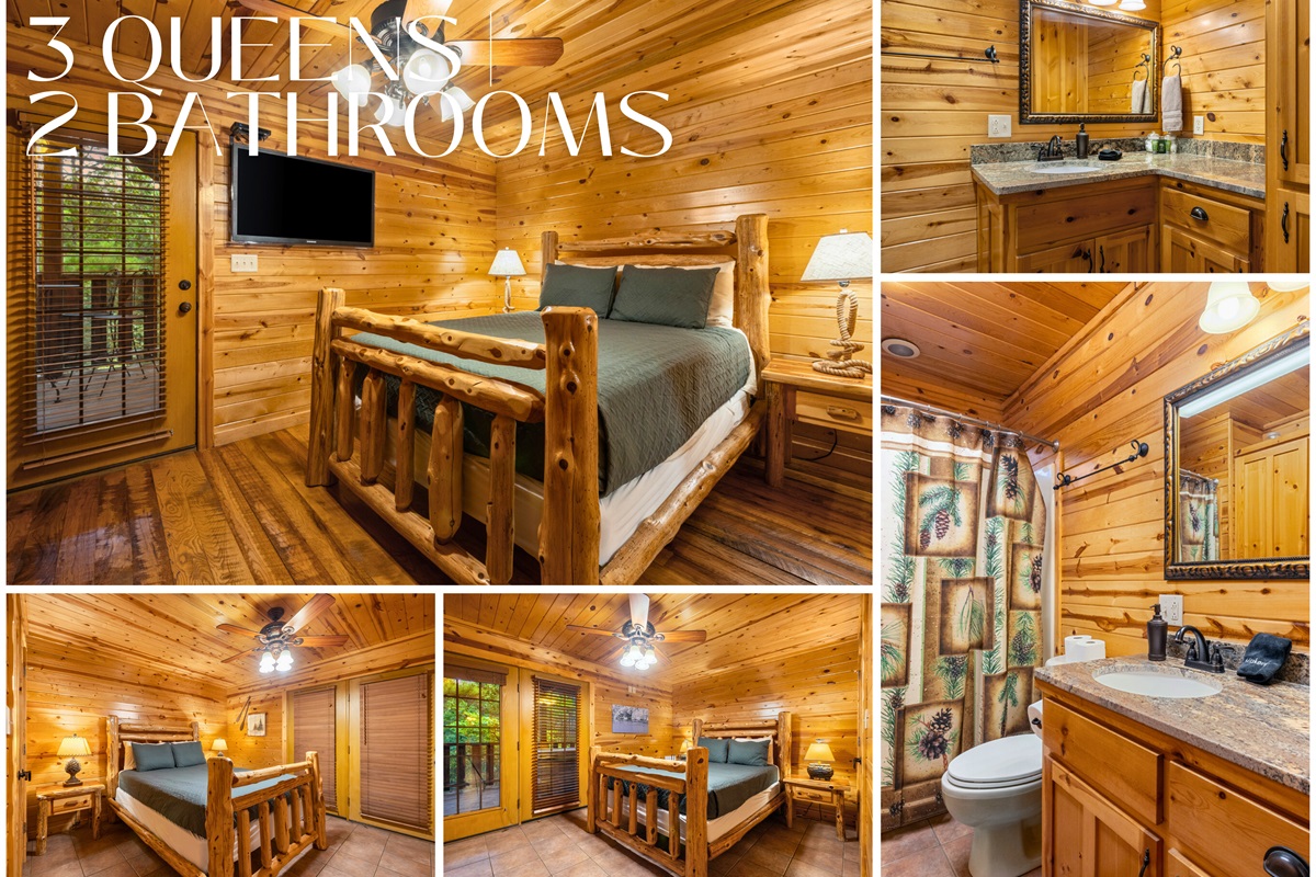 Shaui Chukka offers 3 queen bedrooms plus extra sleeping space with a sofa bed. Sleeps 8 comfortably for family or group stays.