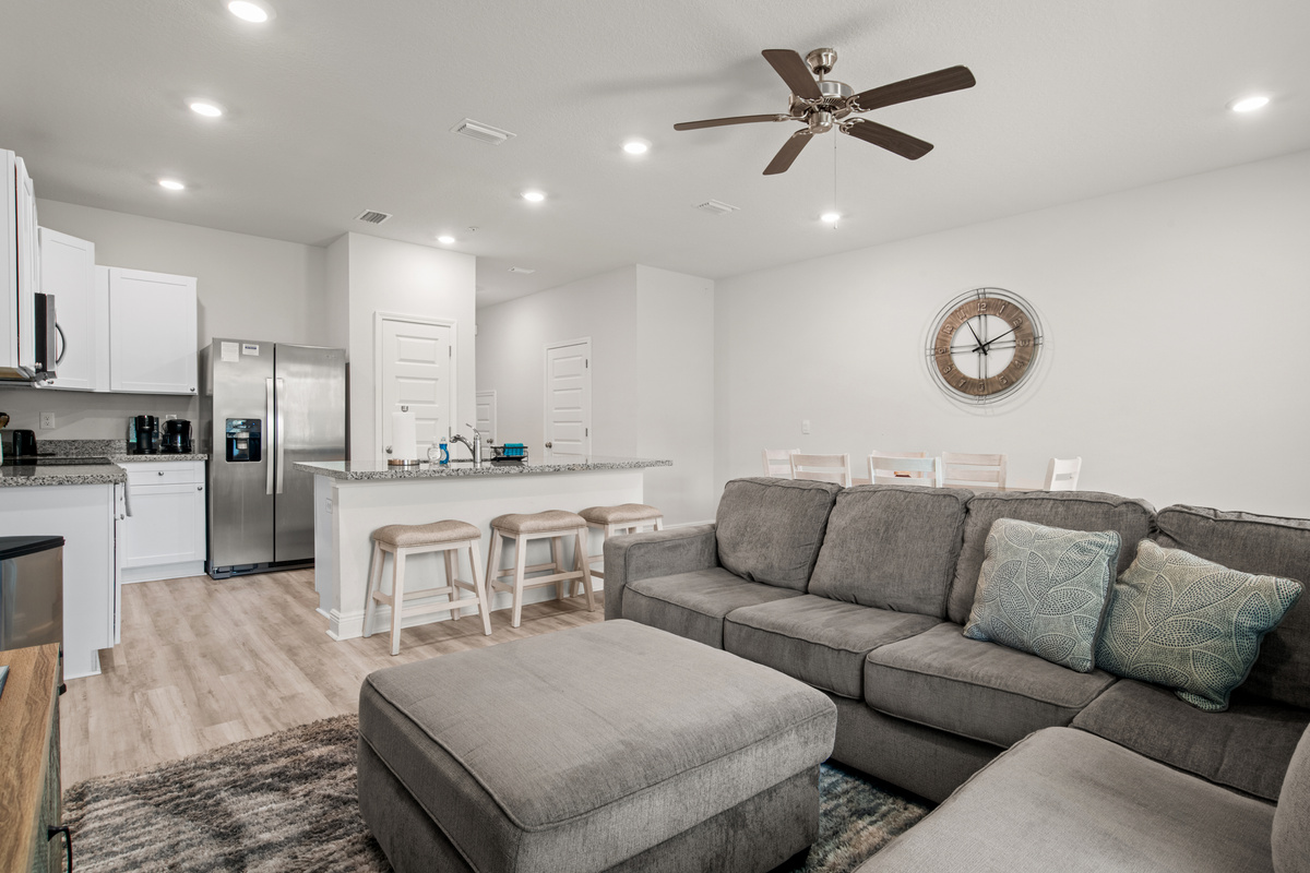Open concept is great for family time!