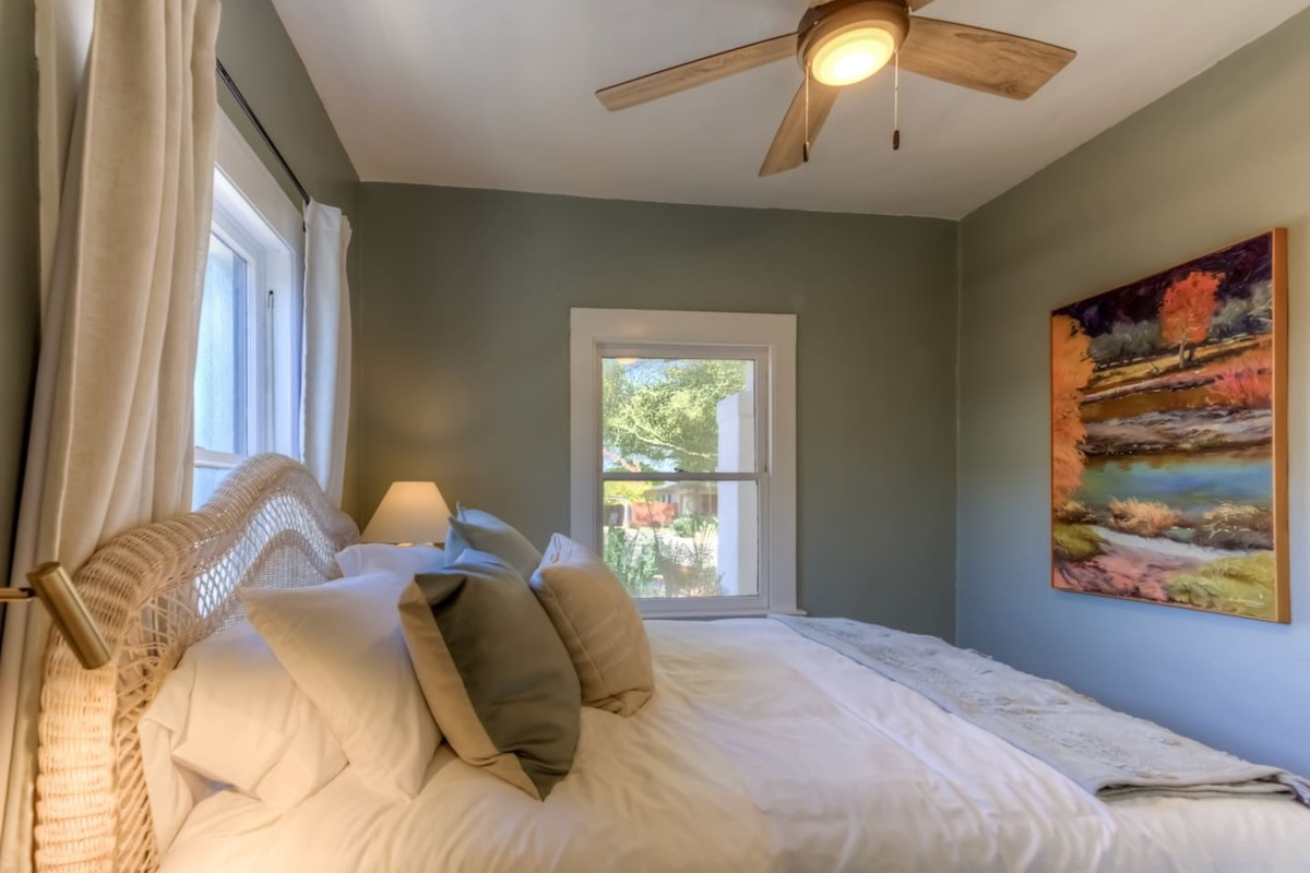 front bedroom with queen bed