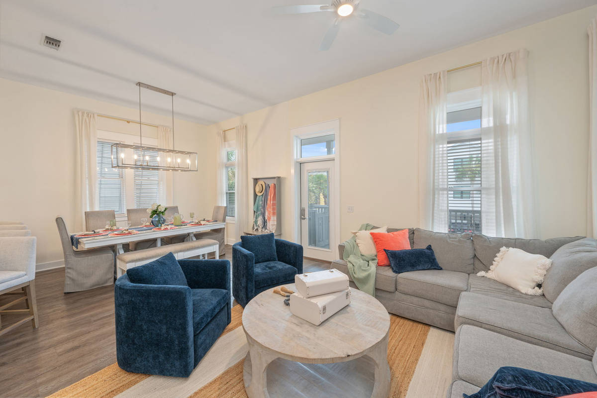 2nd floor living and dining area