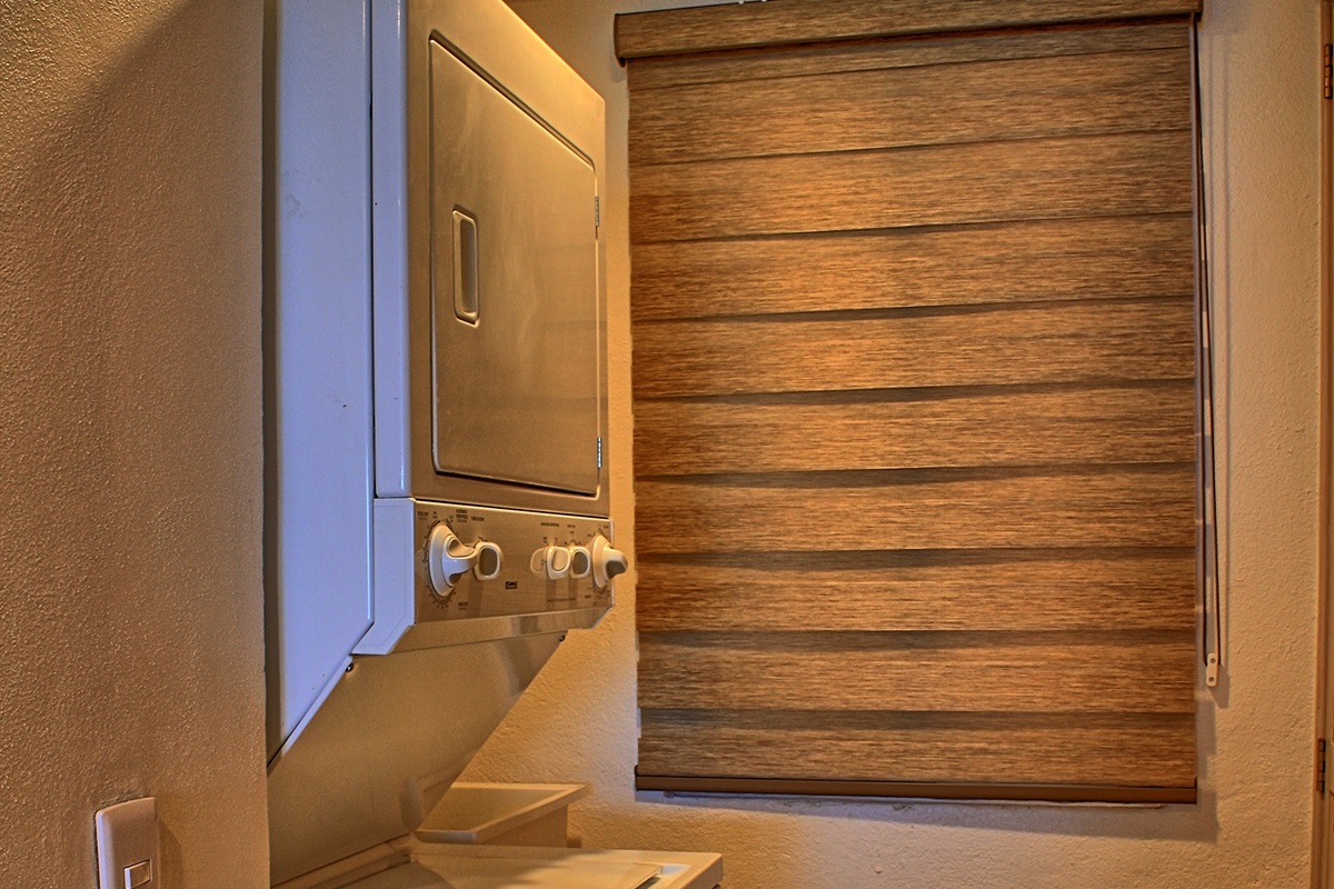 washer and dryer in the condo