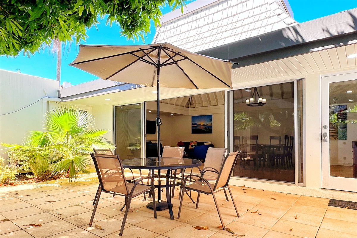 A well-designed outdoor area that adds extra space to your stay.