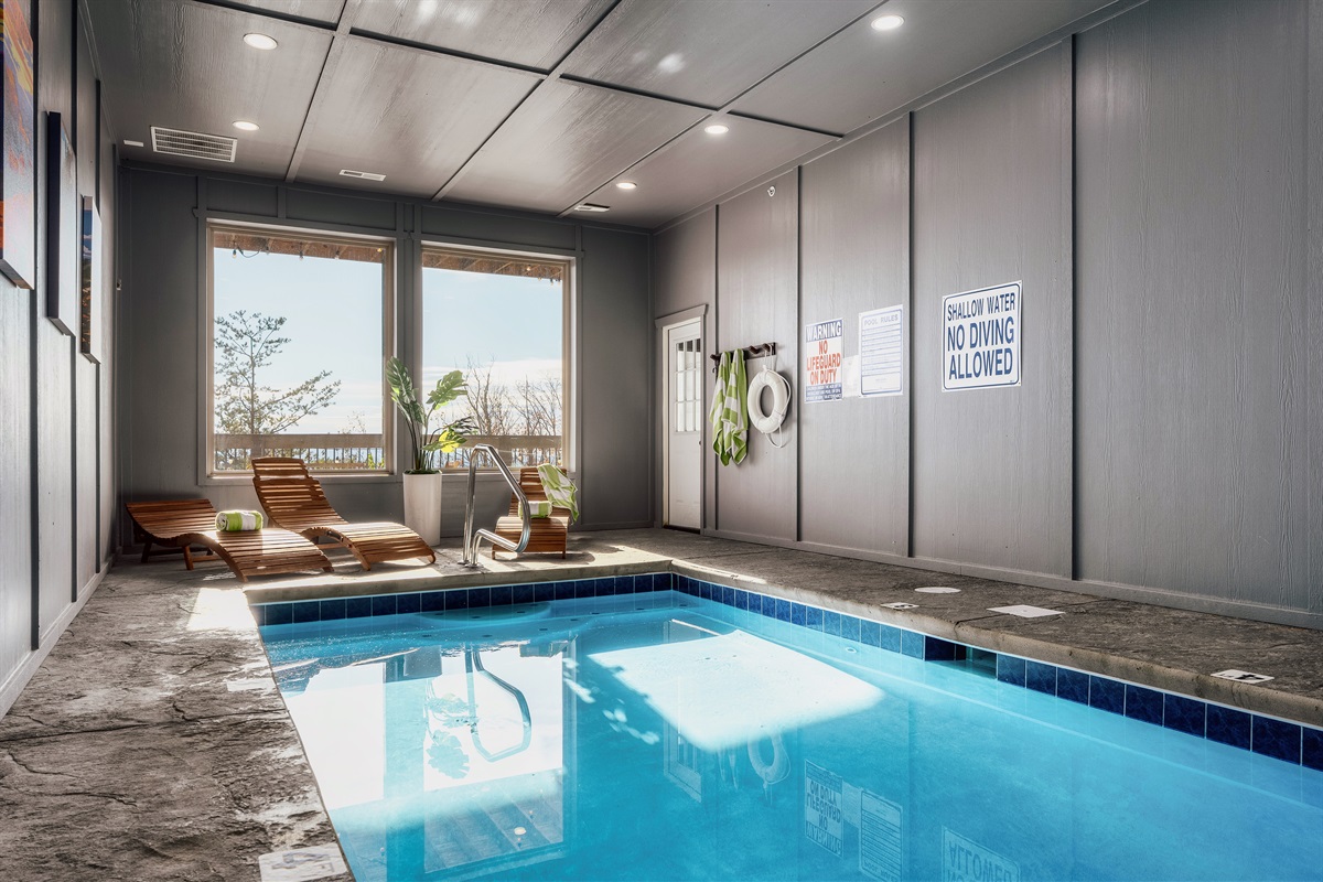 Swim with a view. Natural light and scenery elevate the pool experience.