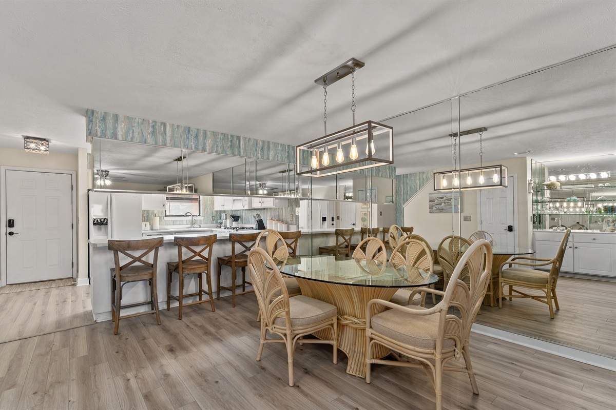 Full-size kitchen and dining area