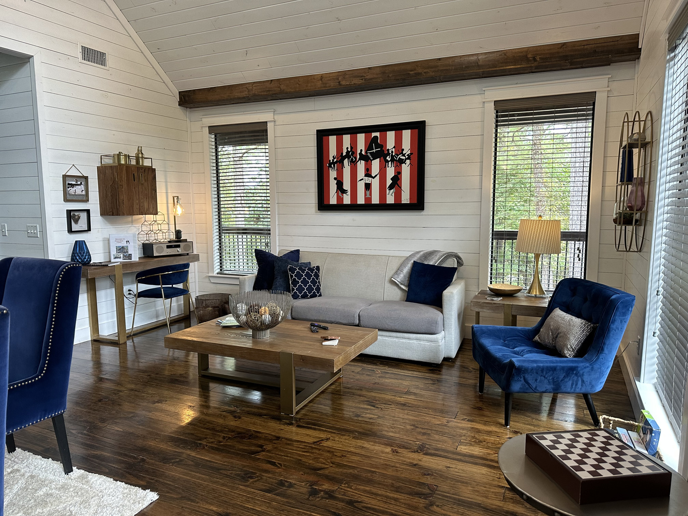 A view of the dining and living room areas at First Kiss - cozy, comfortable and exceptionally luxurious for your romantic couples getaway in this high end suite!