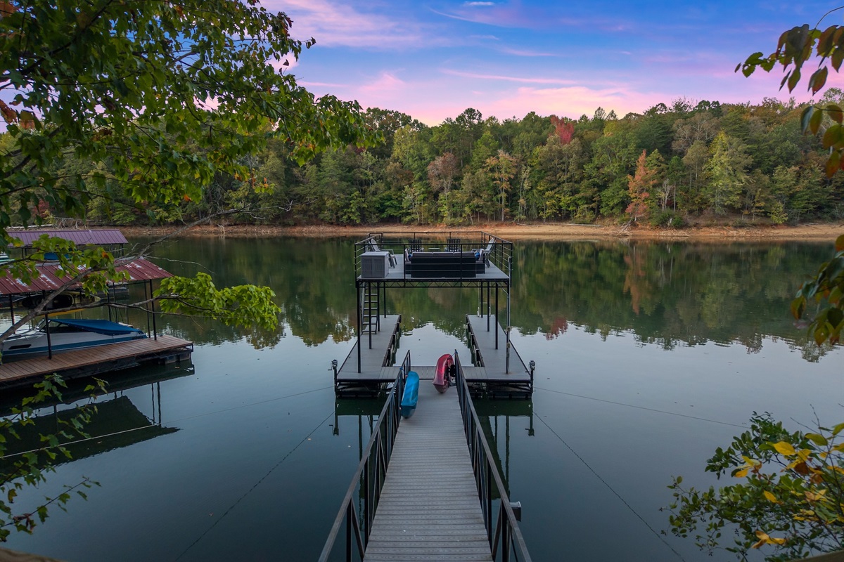 Kayaks are at the dock waiting for you!