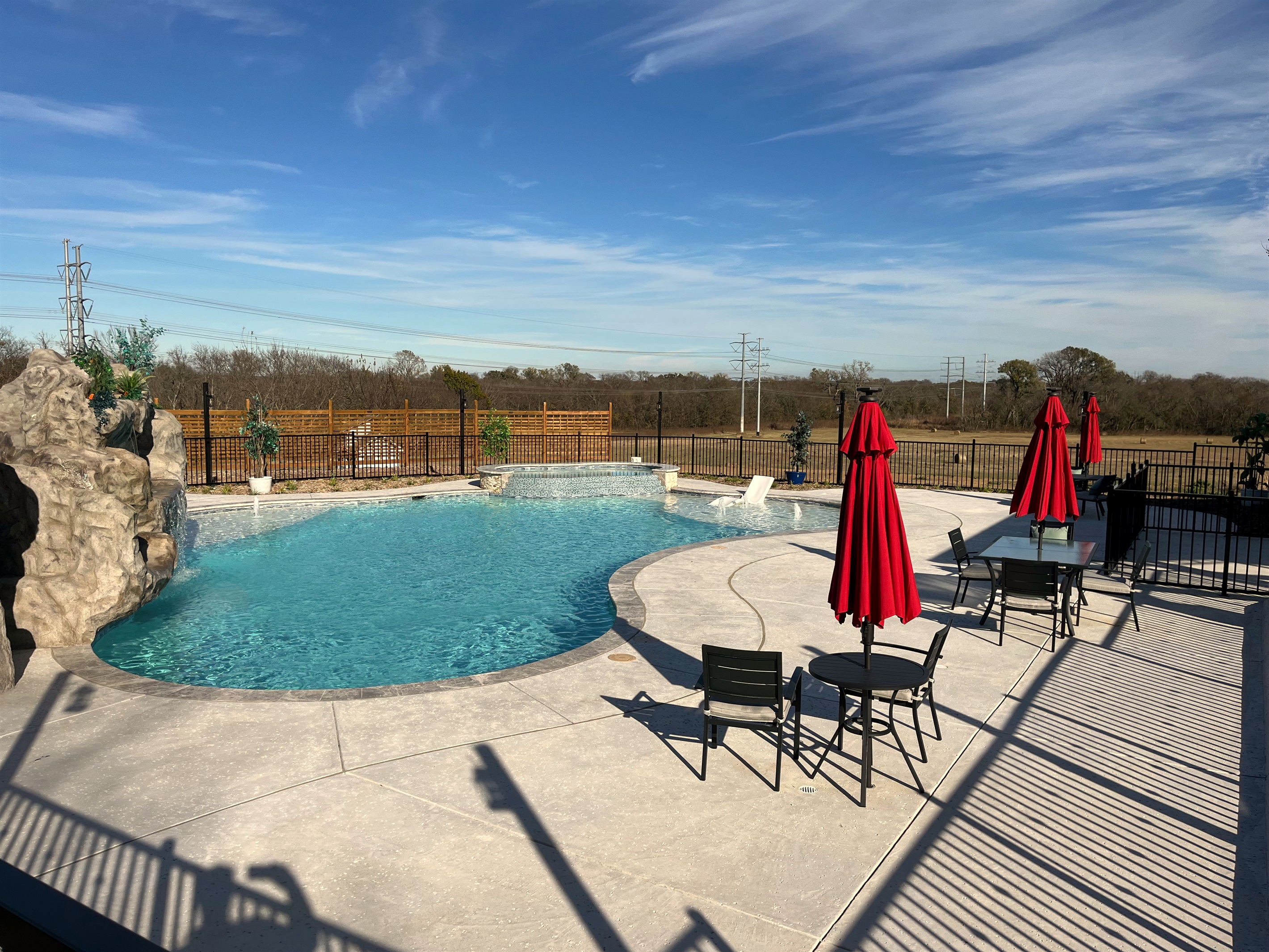 What a country view from the pool!