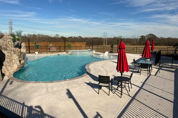 What a country view from the pool!