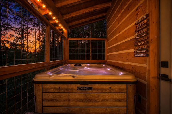 Each Cabin Has Its Own Private Hot Tub
