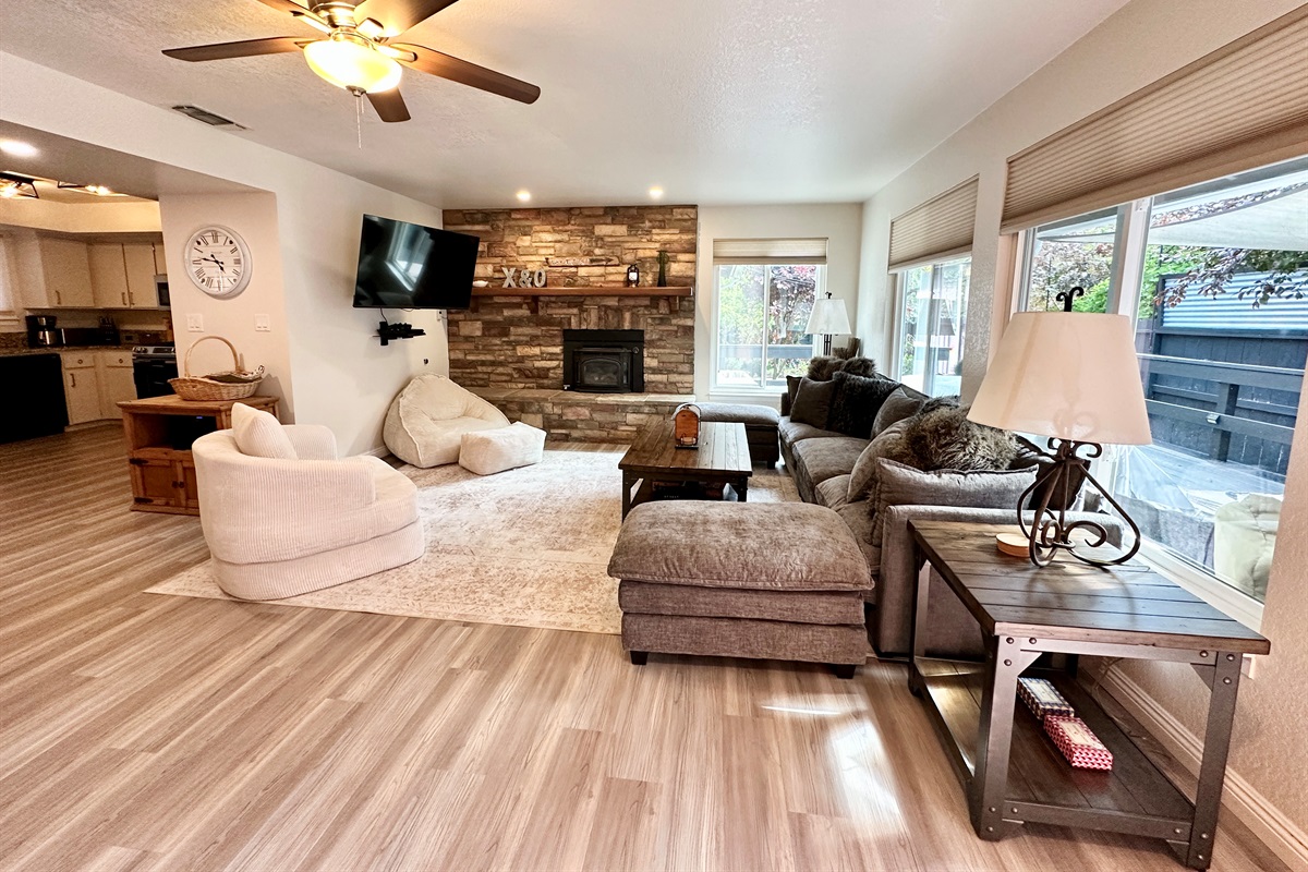 A masterfully designed living room for group relaxation.