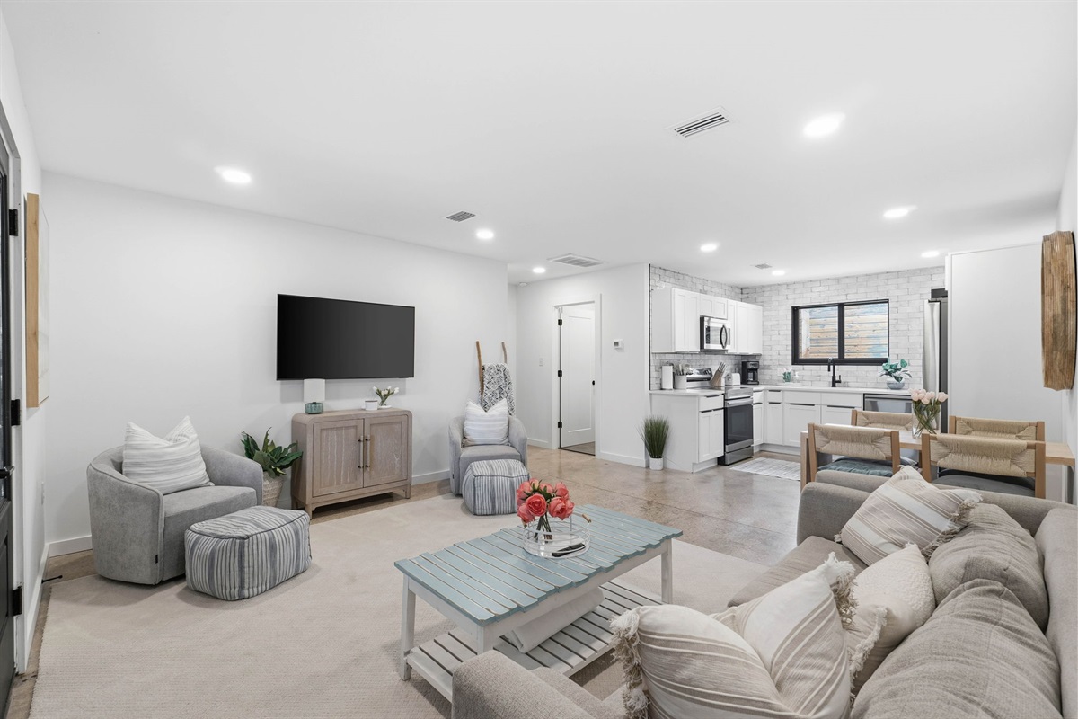 Small Serenity is Newly Remodeled and Professionally Designed in 2025 - New kitchen, bathrooms, flooring, furniture and appealing decor