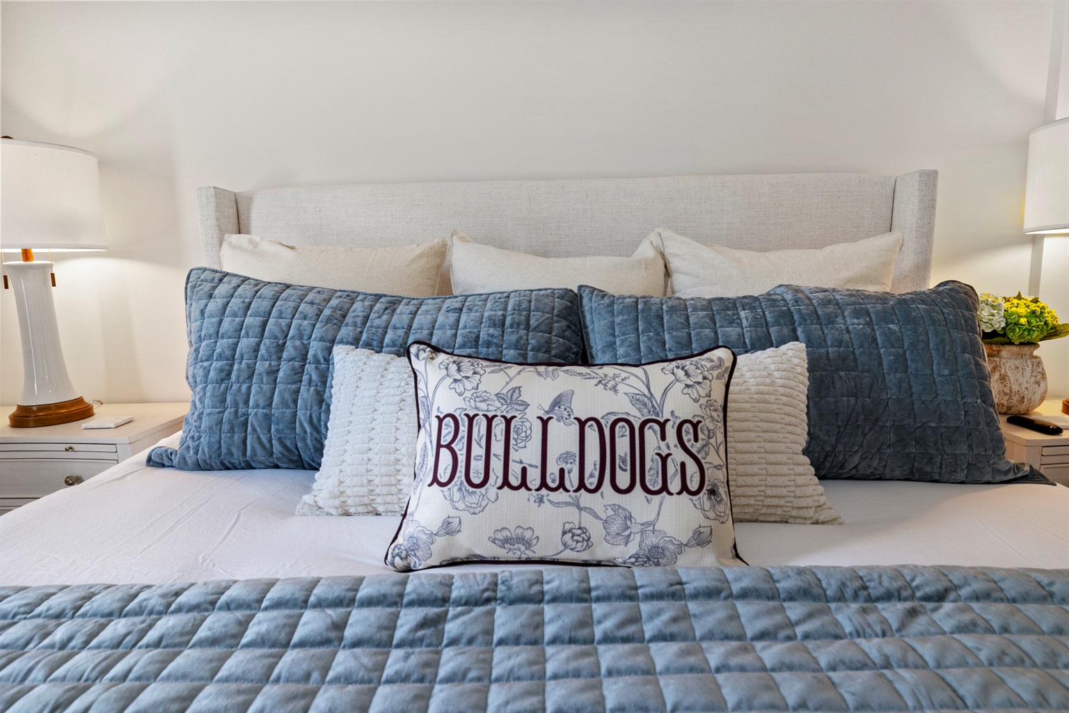Thoughtful Mississippi State accents add local charm.